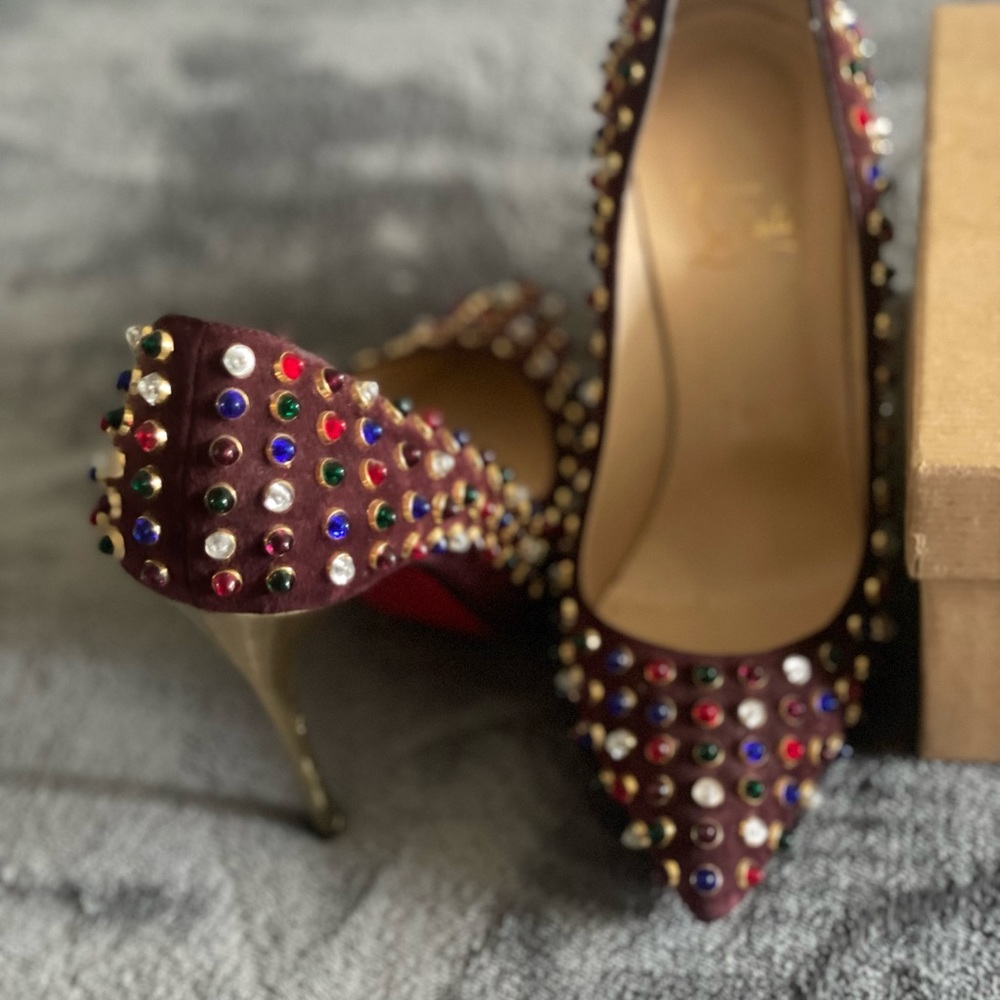 Burgundy Christian Louboutins! Been worn a few times. Serious inquiries only!